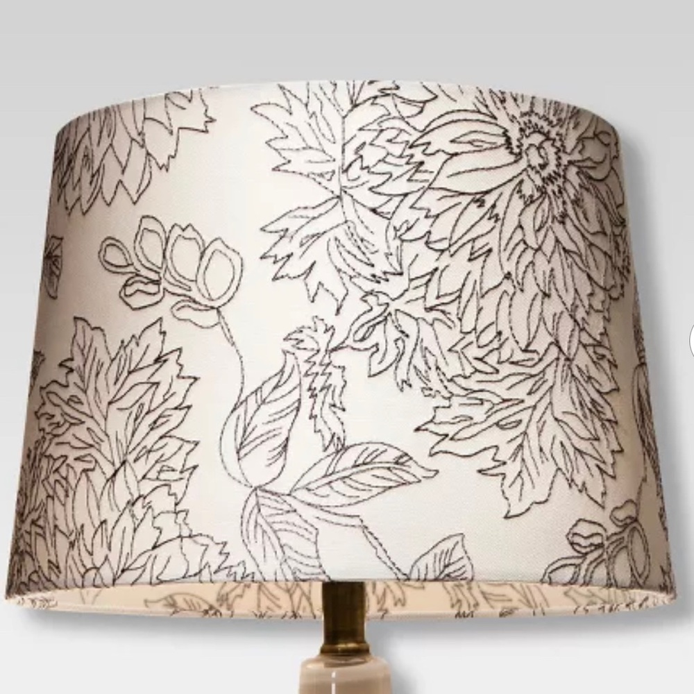Toile Stitch Lamp Shade Shell - Threshold™: Linen Drum Slip Uno Fitter Small